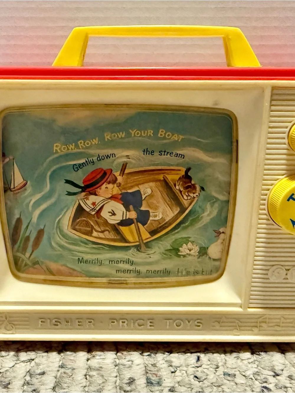 1966 Children Fisher-Price 2 Tunes songs TV   London Bridge, Row Row Boat-tested